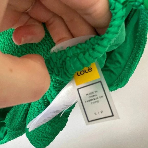 Lole Soleil Textured Smock One Piece Swimsuit Green Size Small - Picture 6 of 7